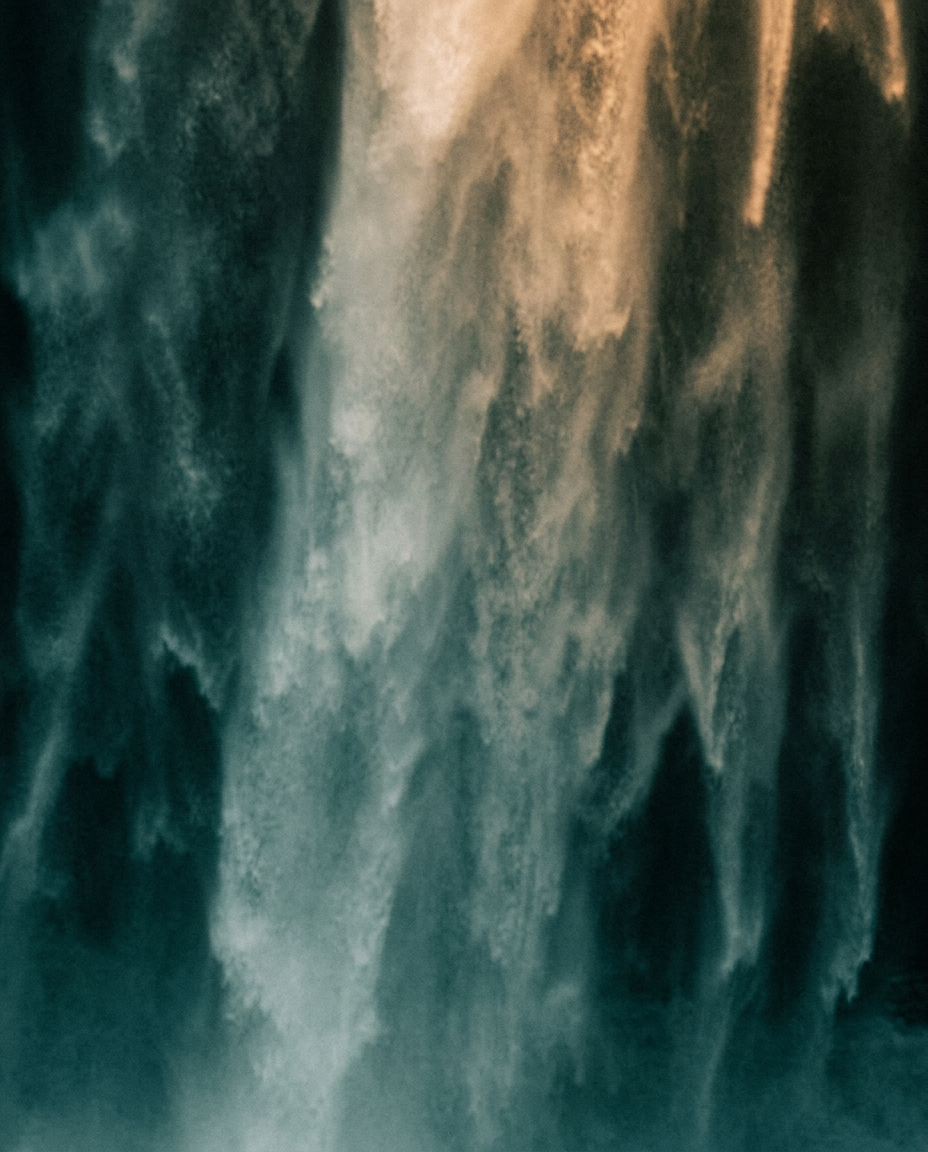 Rushing waterfall